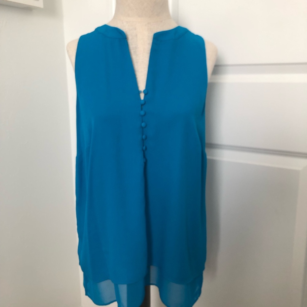 Rose & Olive Turquoise Sleeveless Top